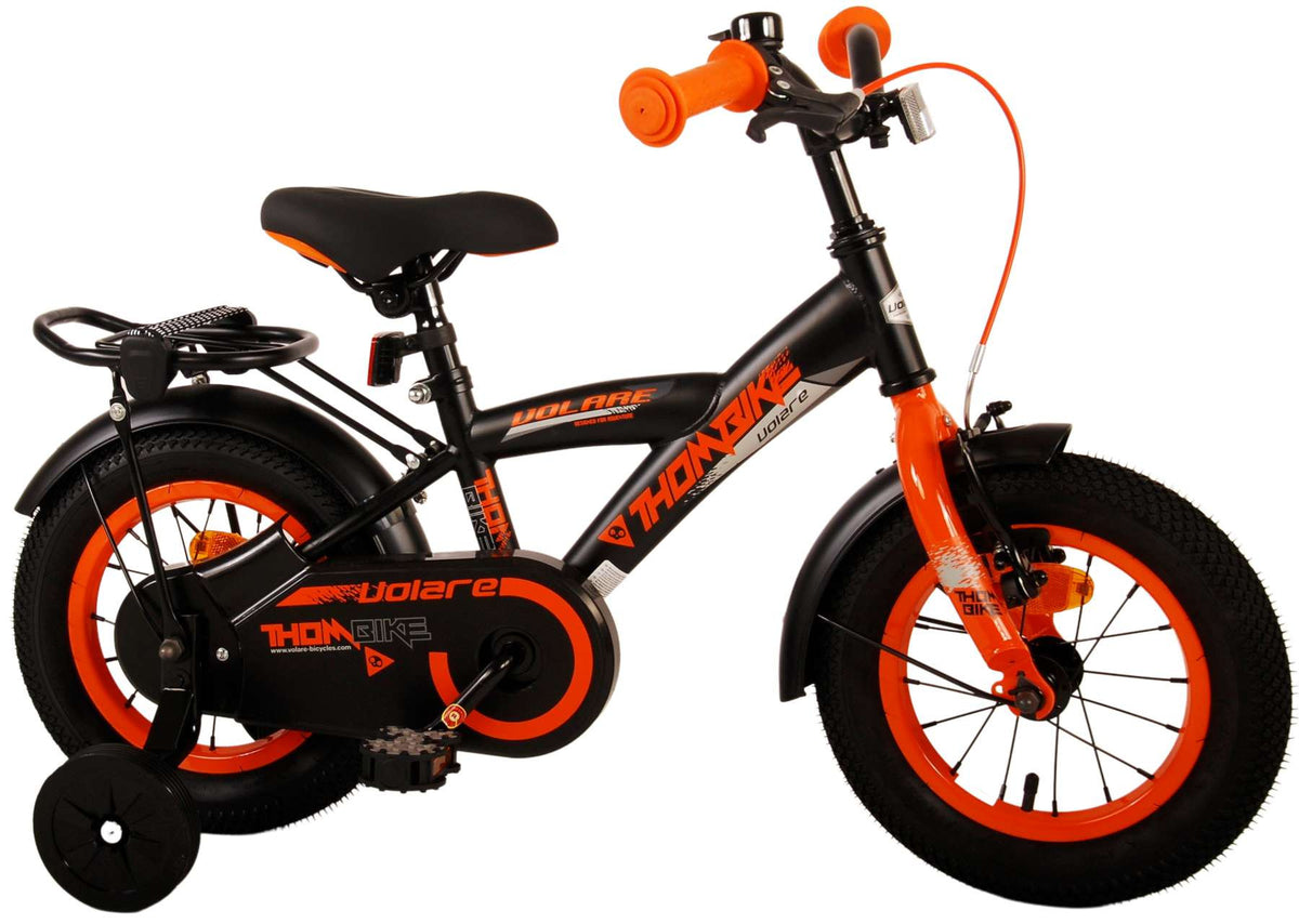 Volare Thombike Kinderfiets - Jongens - 12 inch - Zwart Oranje 12 inch (detail)
