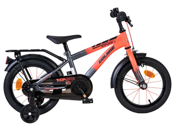 Volare Thombike Kinderfiets - Jongens - 14 inch - Oranje Grijs 14 inch