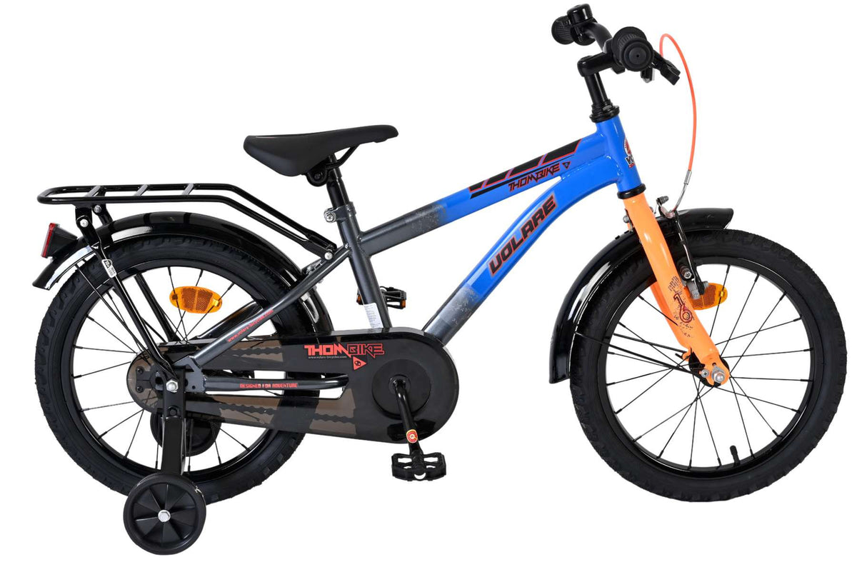 Volare Thombike Kinderfiets - Jongens - 16 inch - Blauw Oranje