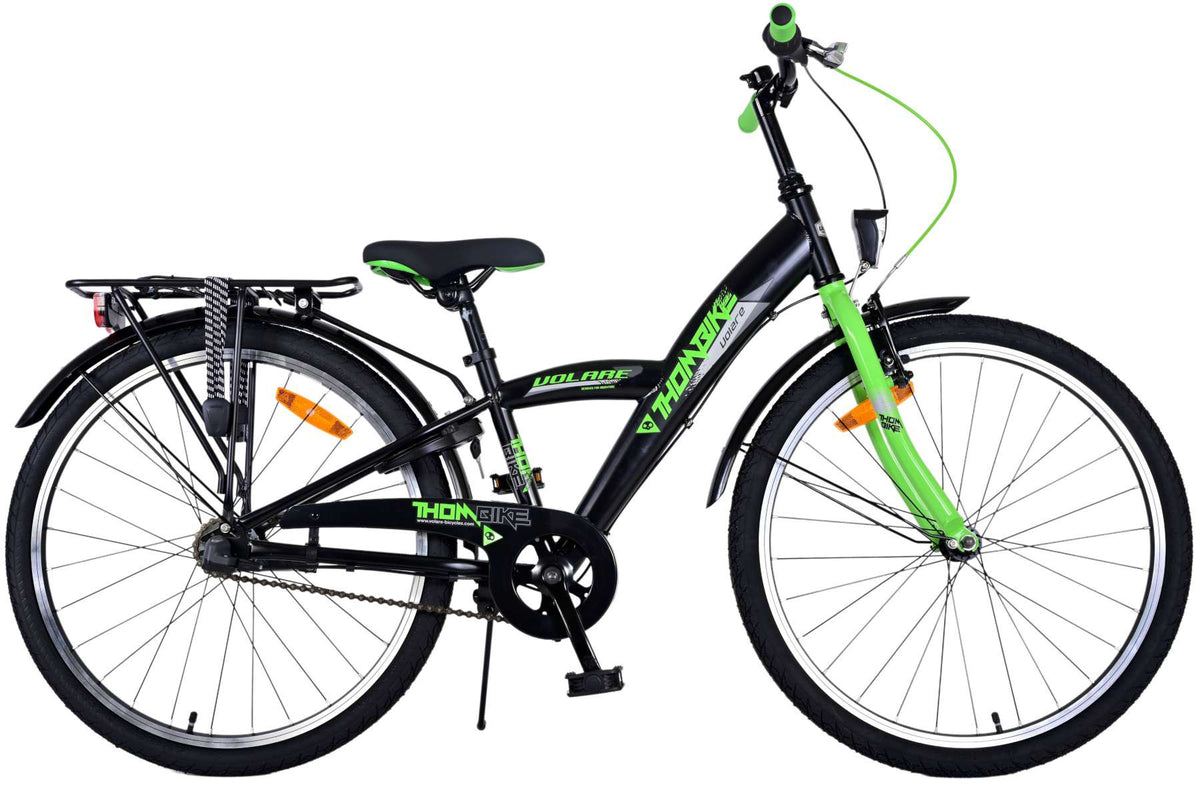 Volare Thombike Kinderfiets - Jongens - 24 inch - Groen Zwart - Shimano Nexus 3