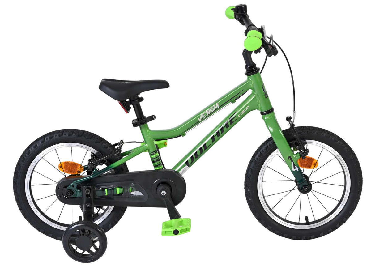 Volare Venom Kinderfiets - Jongens - 14 inch - Groen - Twee handremmen 14 inch