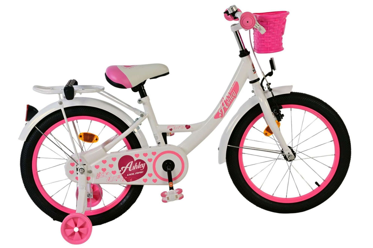 Volare Ashley Kinderfiets – Meisjes 18 inch Wit