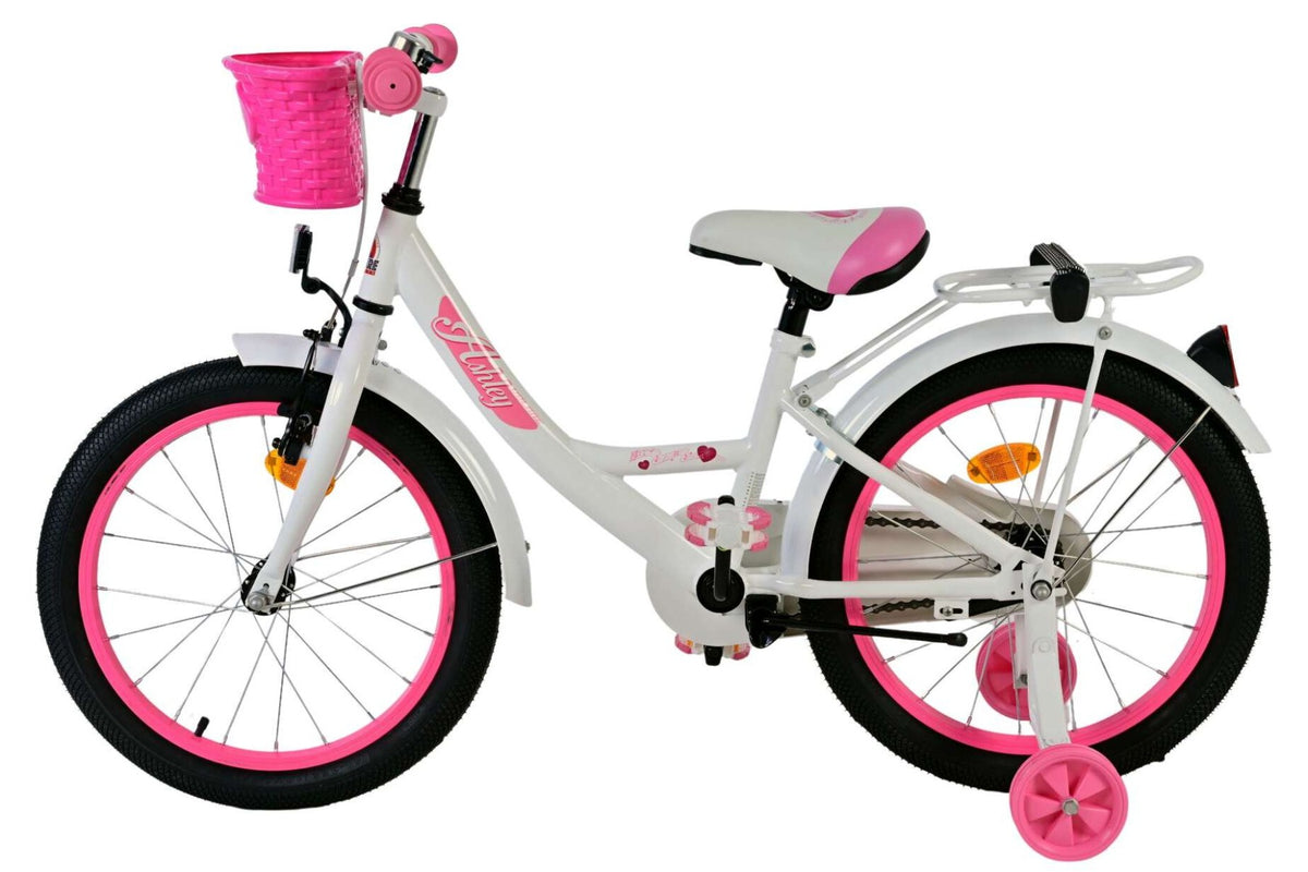 Volare Ashley Kinderfiets – Meisjes – 18 inch – Wit (detail)