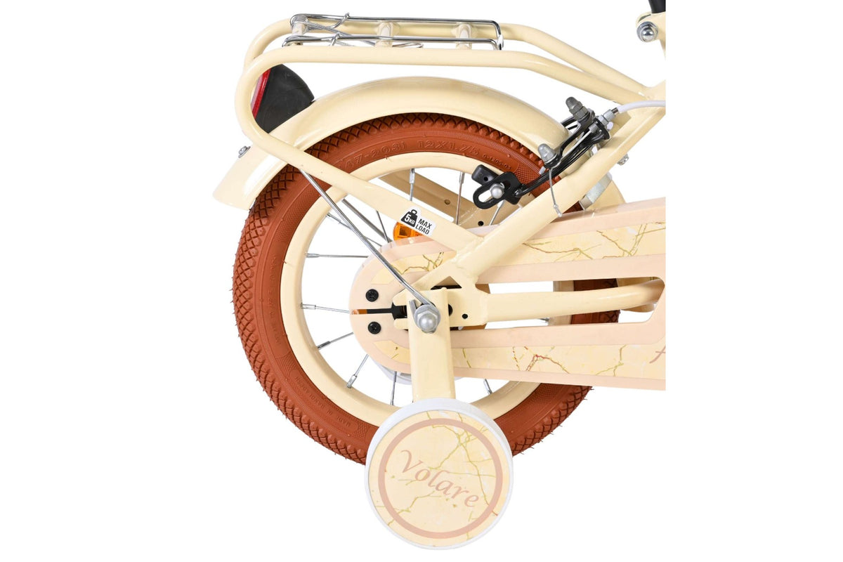 Volare Ashley Kinderfiets - Meisjes - 12 inch - Créme - Twee handremmen (detail)