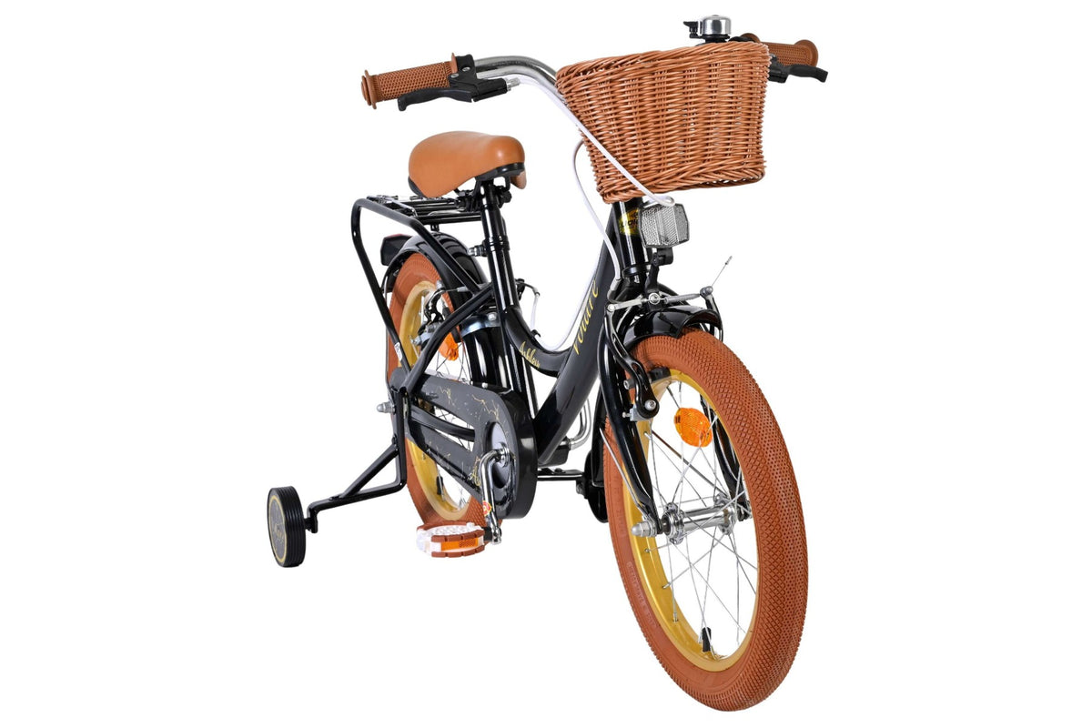 Volare Ashley Kinderfiets – Meisjes – Twee handremmen 16 inch Zwart (detail)