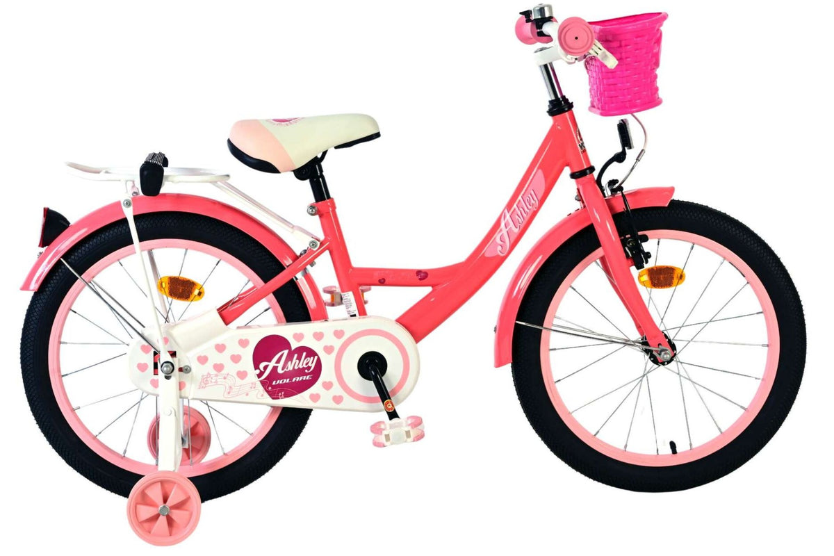 Volare Ashley Kinderfiets – Meisjes – 18 inch – Rood/Roze