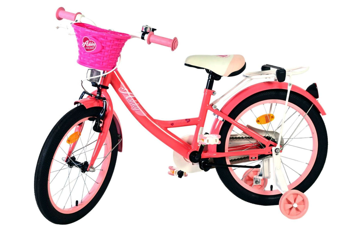Volare Ashley Kinderfiets – Meisjes – 18 inch – Rood/Roze (detail)