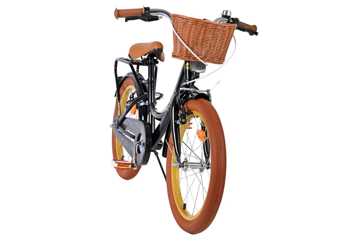 Volare Ashley Kinderfiets - Meisjes - 18 inch - Zwart - Twee Handremmen (detail)