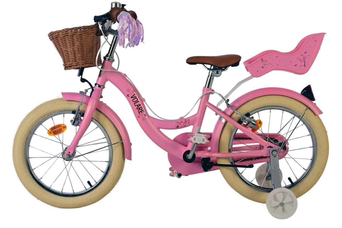 Volare Blossom Kinderfiets – Meisjes – 16 inch – Roze – Twee Handremmen (detail)