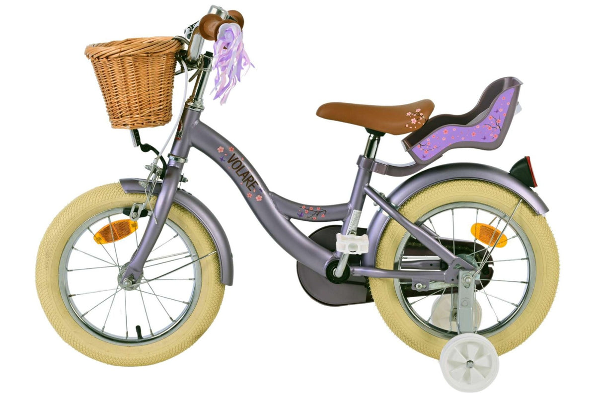 Volare Blossom Kinderfiets – Meisjes 14 inch Paars (detail)
