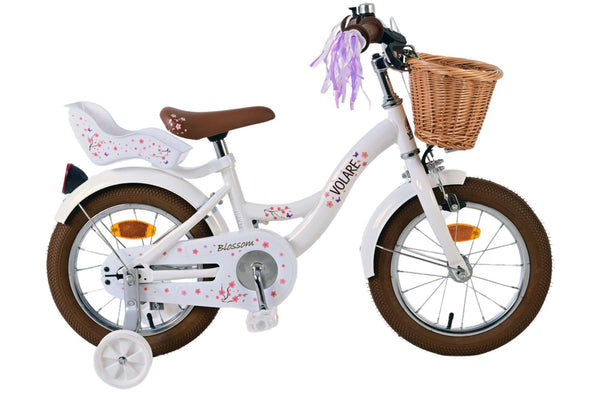 Volare Blossom Kinderfiets – Meisjes 14 inch Wit