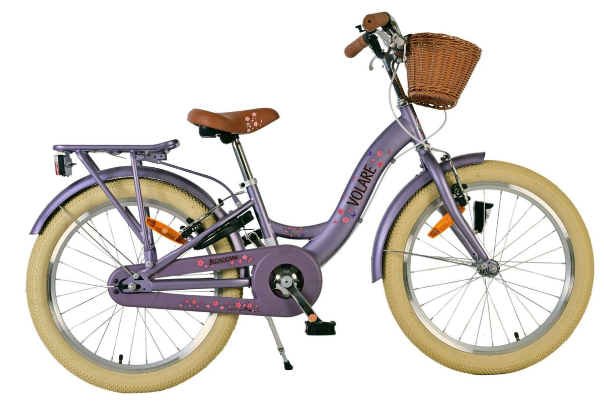 Volare Blossom Kinderfiets – Meisjes – 20 inch – Paars- 2 Handremmen