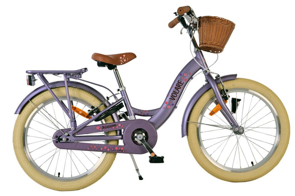 Volare Blossom Kinderfiets – Meisjes – 20 inch – Paars- 2 Handremmen