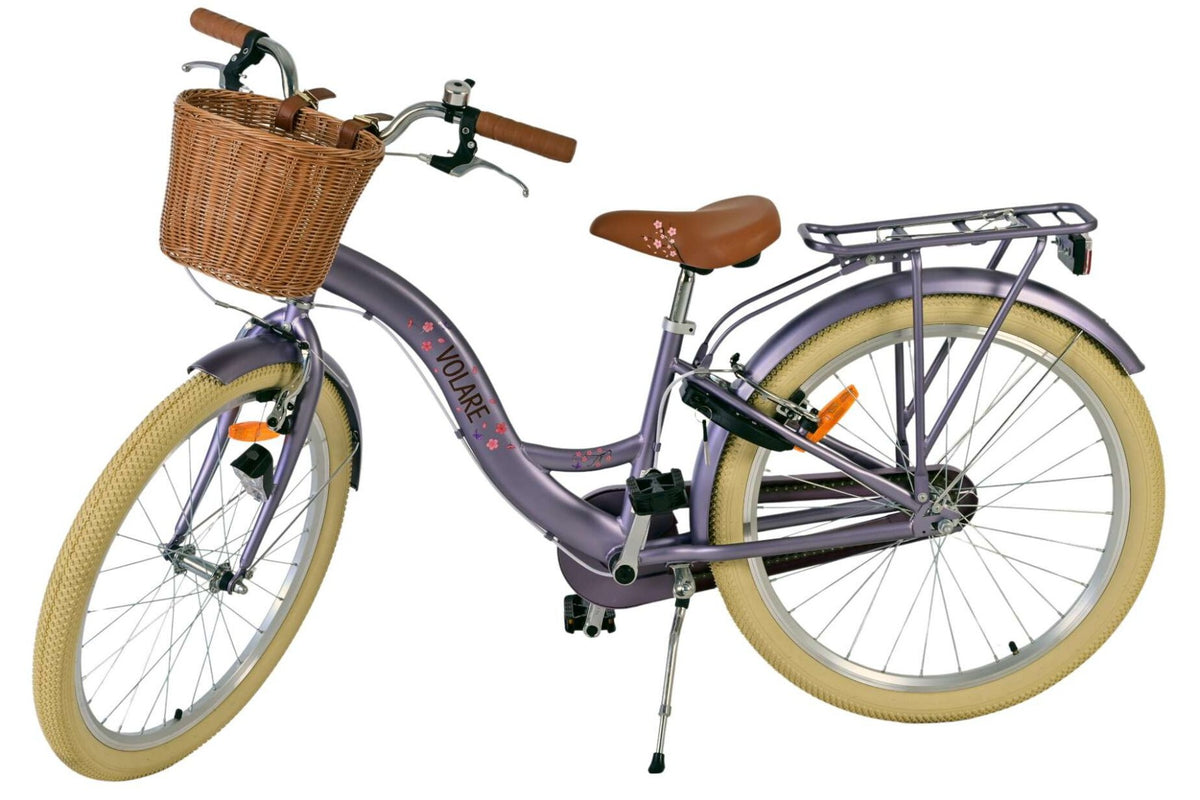 Volare Blossom Kinderfiets – Meisjes – 24 inch – Paars – Twee handremmen (detail)