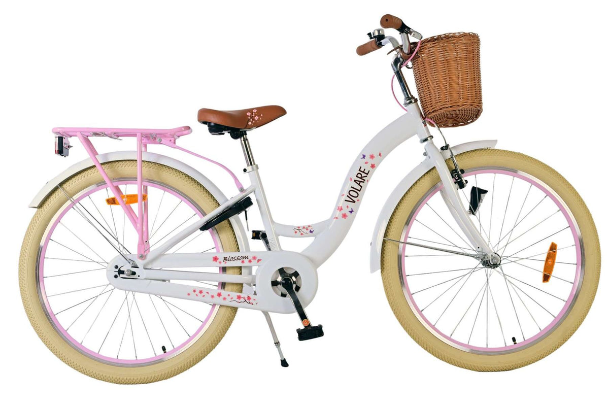 Volare Blossom Kinderfiets – Meisjes – 24 inch – Wit 24 inch