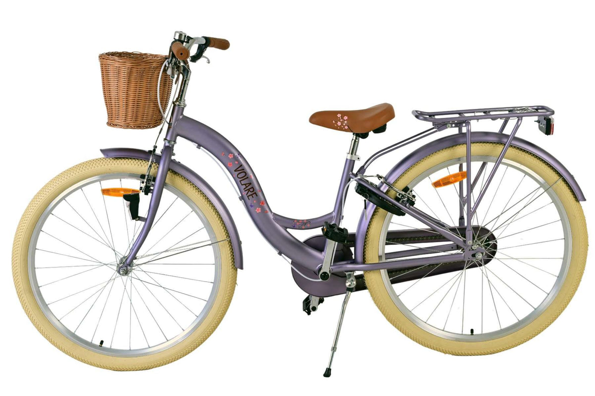 Volare Blossom Kinderfiets - Meisjes - 26 inch - Paars - Twee handremmen 26 inch (detail)