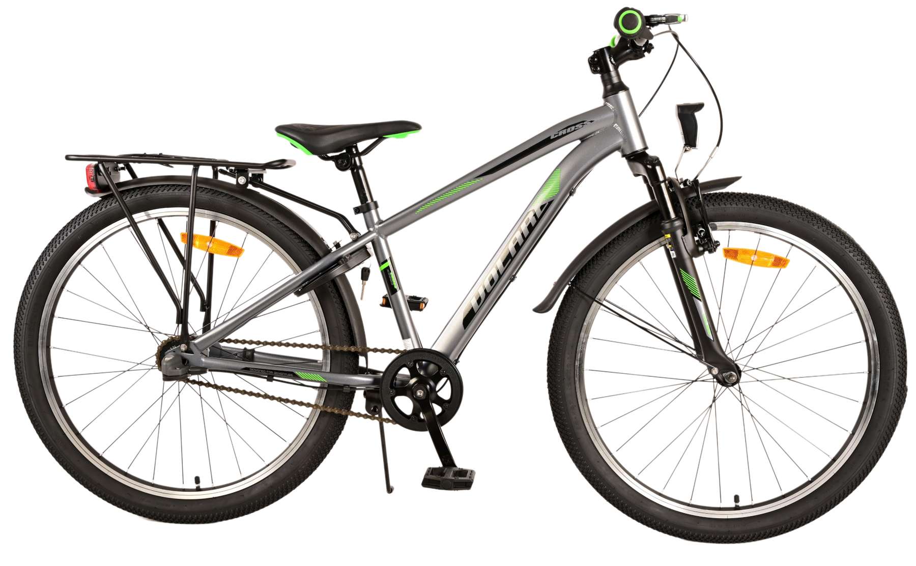 Volare Cross Kinderfiets - Jongens - 24 inch - Donkergrijs - 3 versnellingen