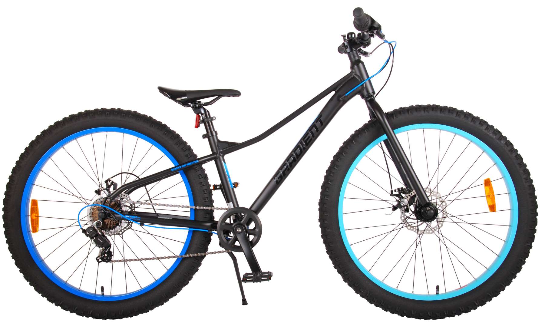 Volare Gradient Kinderfiets – Jongens – 26 inch – Zwart Blauw – 7 versnellingen