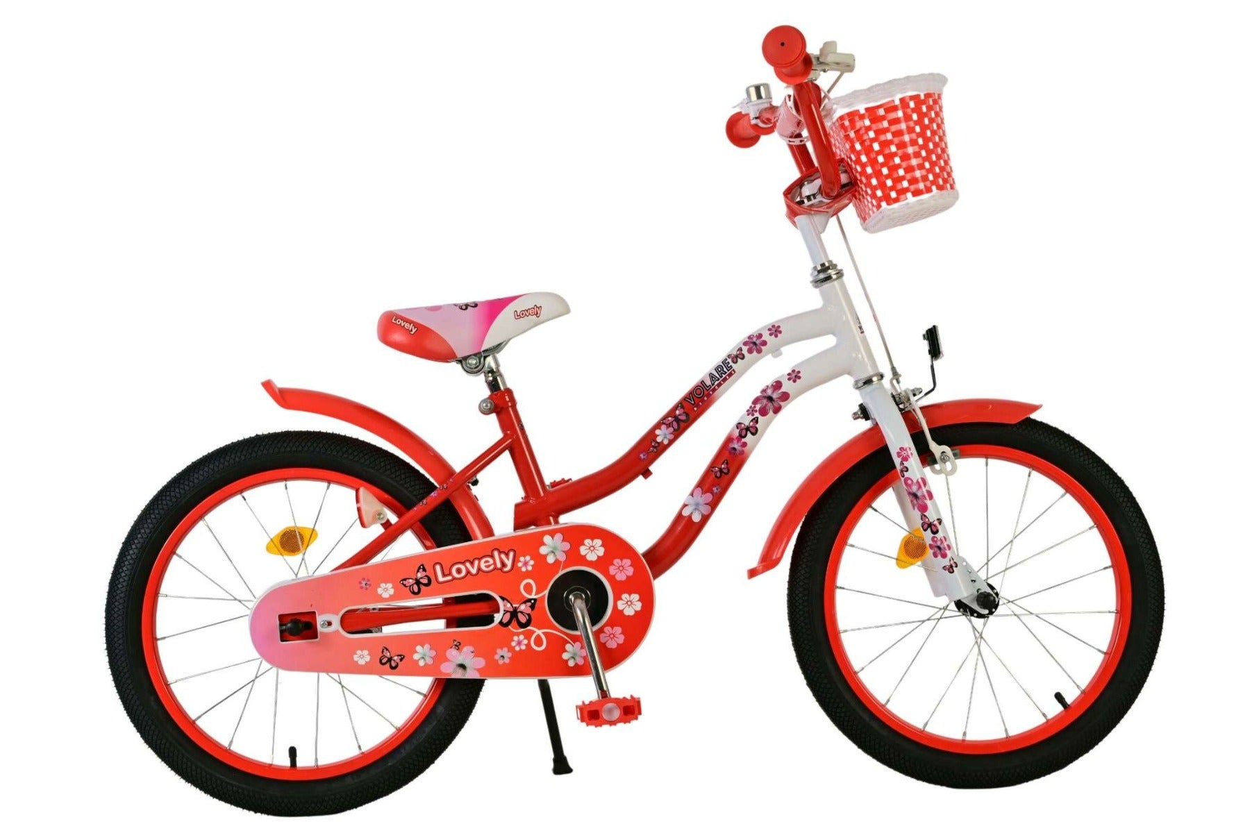 Volare Lovely Kinderfiets – Meisjes – 18 inch – Rood/Wit