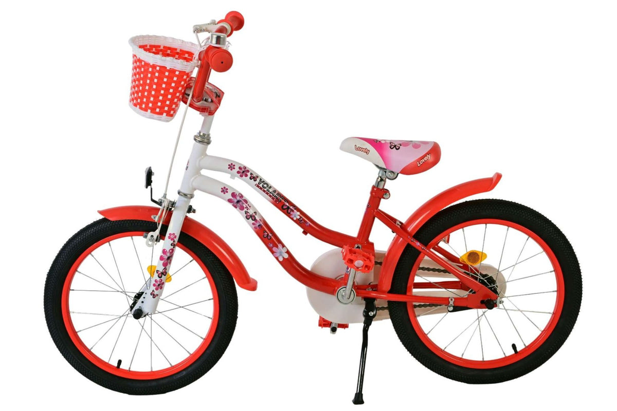 Volare Lovely Kinderfiets – Meisjes – 18 inch – Rood/Wit (detail)