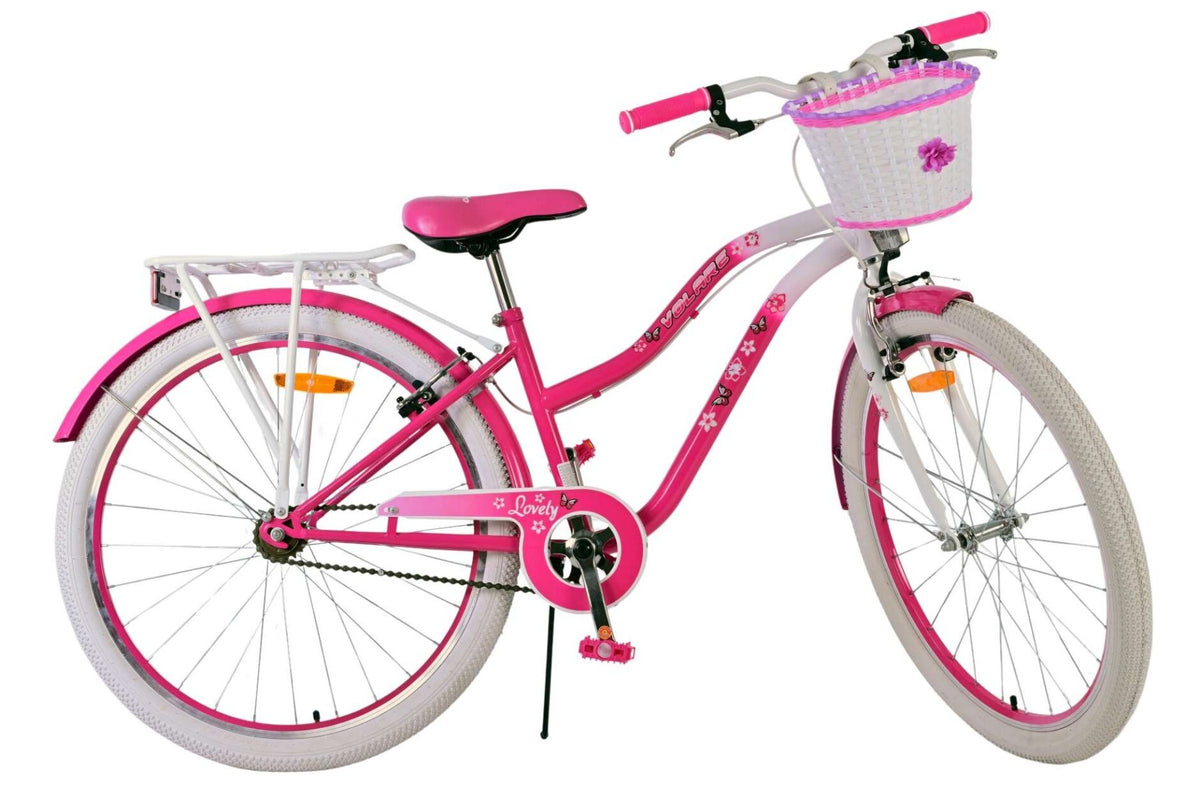 Volare Lovely Kinderfiets - Meisjes - 26 inch - Roze - 2 Handremmen (detail)