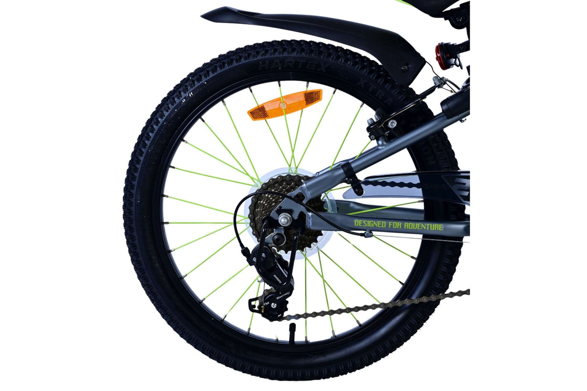 Volare Rocky Kinderfiets – 20 inch – 7 versnellingen – Groen/Grijs (detail)