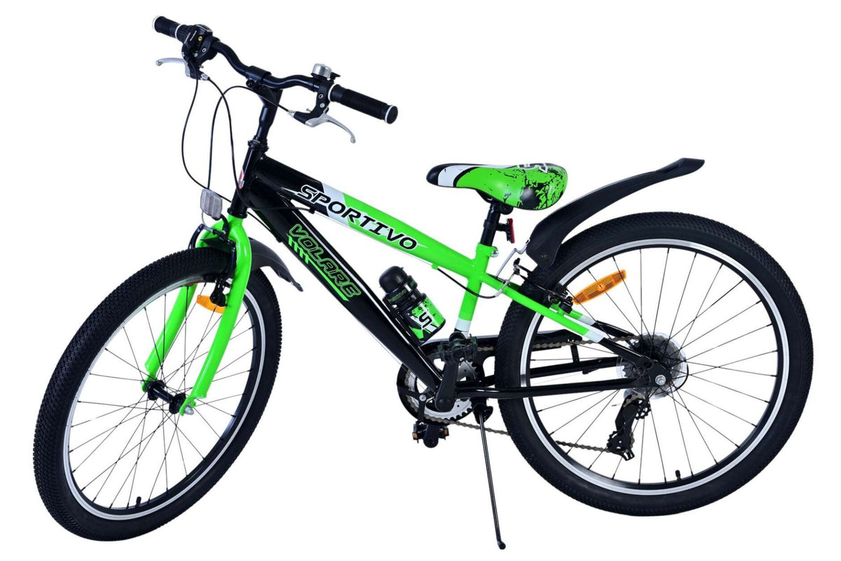 Volare Sportivo Kinderfiets – Jongens – 7 versnellingen 24 inch Zwart/Groen (detail)