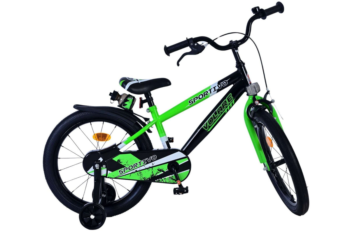 Volare Sportivo Kinderfiets – Jongens – 18 inch – Groen Zwart (detail)