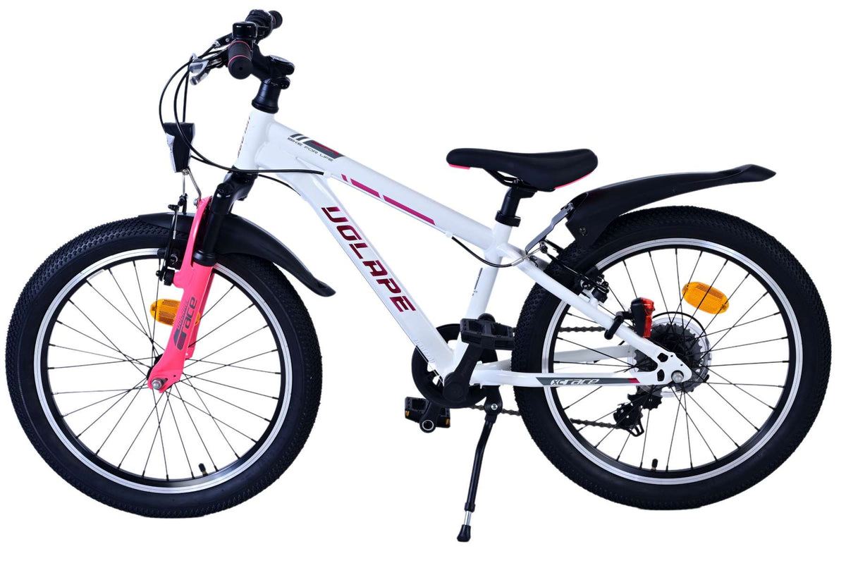 Volare XC Race Kinderfiets – 7 versnellingen 20 inch Wit/Roze (detail)