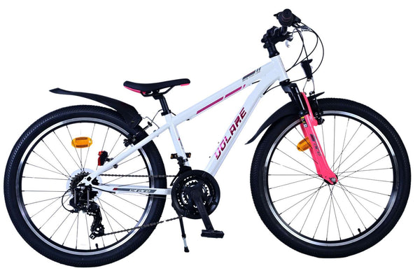 Volare XC Race Kinderfiets – 24 inch – 21 speed – Wit/Roze