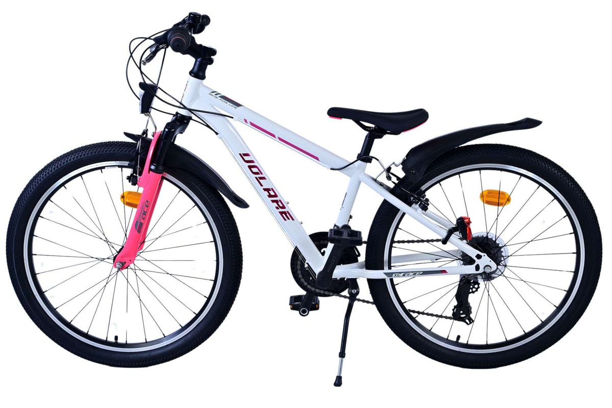 Volare XC Race Kinderfiets – 24 inch – 21 speed – Wit/Roze (detail)
